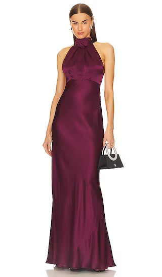 Michelle Dress in Wine & Black Burgundy Dress Plum Dress Wine Dress Purple Dress Purple Gown | Revolve Clothing (Global)