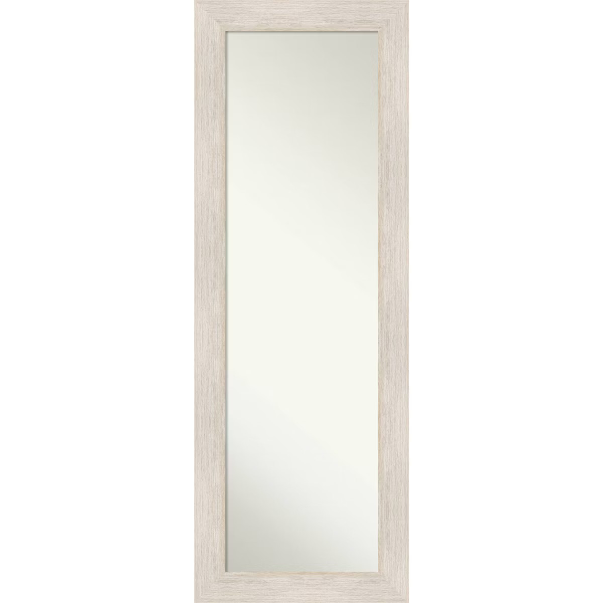 19" x 53" Hardwood Framed Full Length on the Door Mirror White - Amanti Art | Target