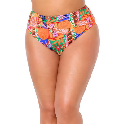 Swimsuits for All Ring Tummy Control Swim Brief - 10, Rio Days (Plus Sizes Available) | Target
