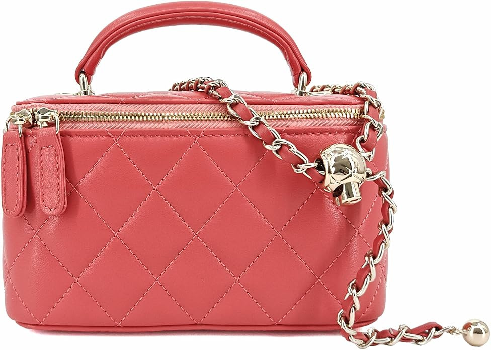M-ioi-M Small Genuine Leather Purse Quilted Crossbody Bag for Women, Mini Top-Handle Shoulder Han... | Amazon (US)