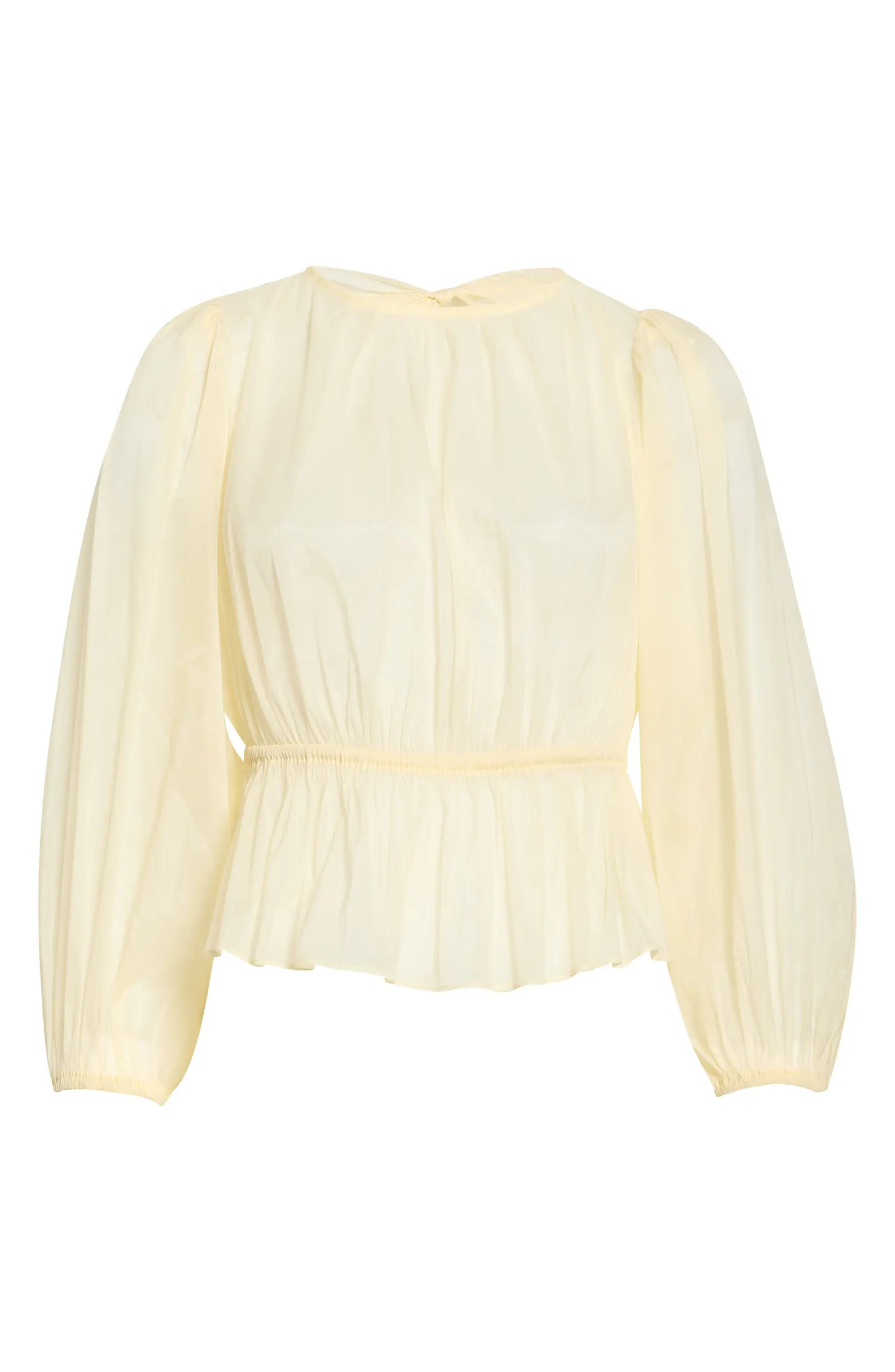 Amie Peplum Sheer Chiffon Top | Nordstrom