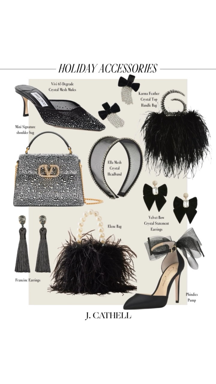 If you’re looking to jazz up your holiday basics, these holiday accessories are the easiest way to turn any outfit into a major moment. From metallic heels and jeweled bows to velvet clutches, statement earrings, and crystal-encrusted everything — these pieces add instant sparkle to every look.

Whether you’re styling a simple black dress or your favorite winter whites, these accessories will take you from family photos → cocktail parties → NYE with zero effort.
Everything is linked + shoppable on jcathell.com ✨🛍️

#HolidayAccessories #HolidayStyle #HolidayOutfits #HolidayPartyStyle #ChristmasStyle #NYEOutfit #HolidayWardrobe #HolidayFashion #StatementAccessories #JeweledAccessories #VelvetSeason #PartyStyle #JCathell

#LTKOver40 #LTKHoliday #LTKCyberWeek