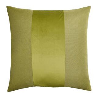StyleCraft 2-Tone Pea Soup Green and Bright Green Solid Cotton 24 in. x 24 in. Throw Pillow DFS10... | The Home Depot