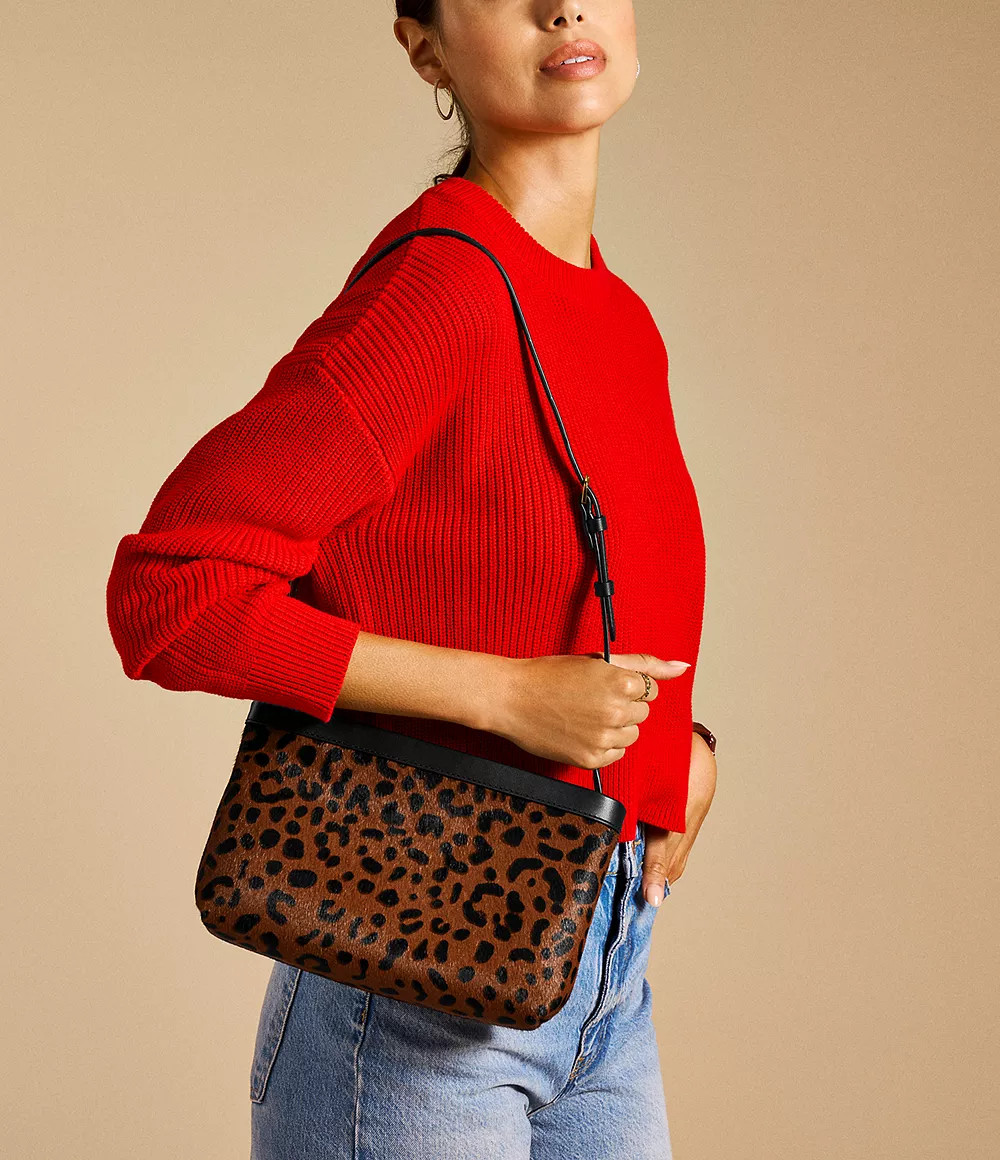 Penrose Haircalf Leather Pouch Clutch | Fossil (US)