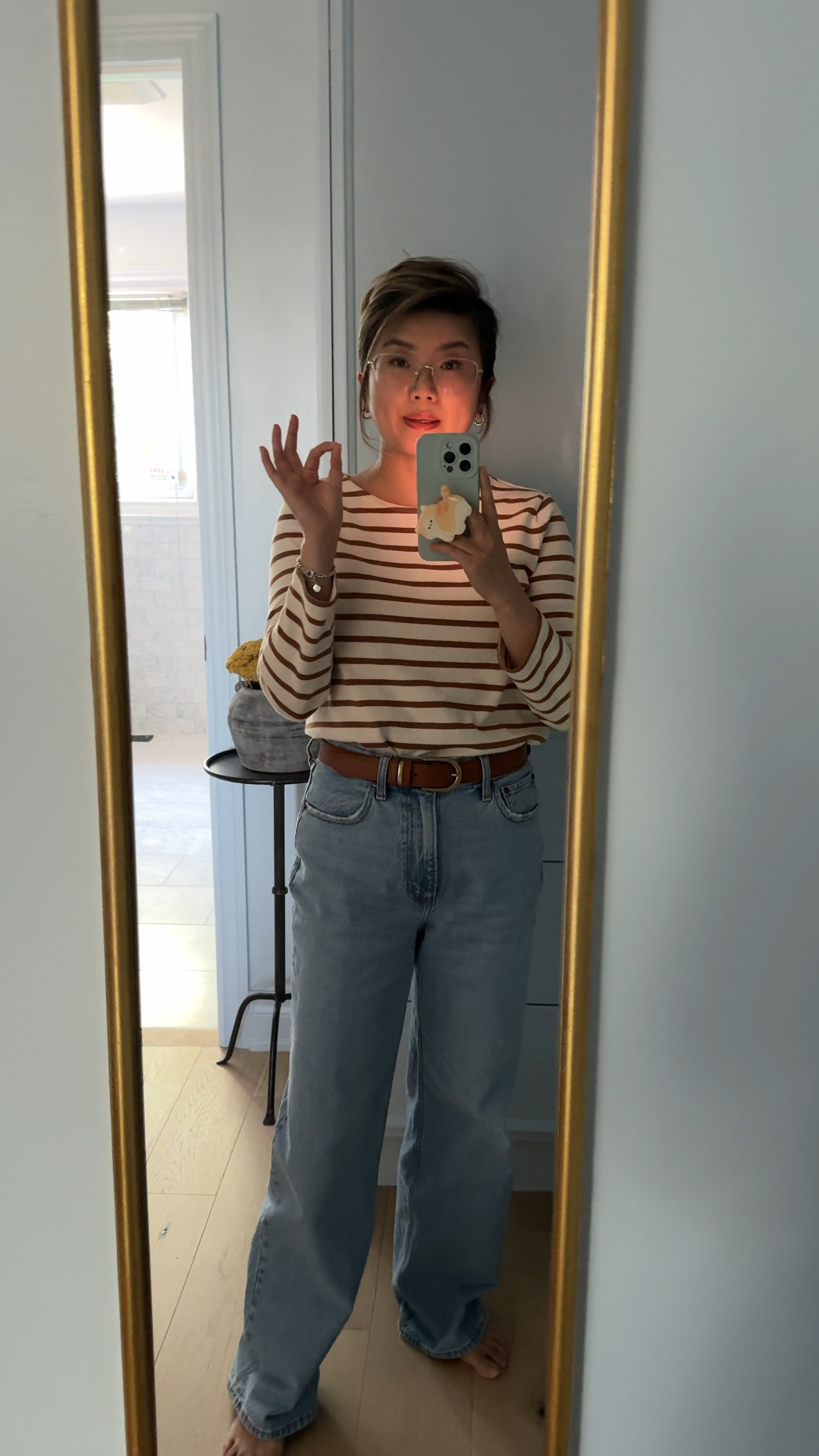 I don’t know who needs to hear this but I am wearing a ‘short’ jean from Amazon as a 5’1 person but I find the extra short fits way better! I only learned this recently! I always assumed that short was for petite but extra short is even more fitting for me. 

I linked a similar wash but mine is sold out- the medium wash was what this pair was  

Linking my striped top- I’m wearing it in a xxs and I like where it hits me on the sleeves. It’s really great quality  

#LTKWorkwear #LTKVideo #LTKStyleTip