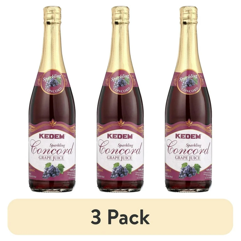 (3 pack) Kedem Concord Sparkling Grape Juice, 25.4floz | Walmart (US)