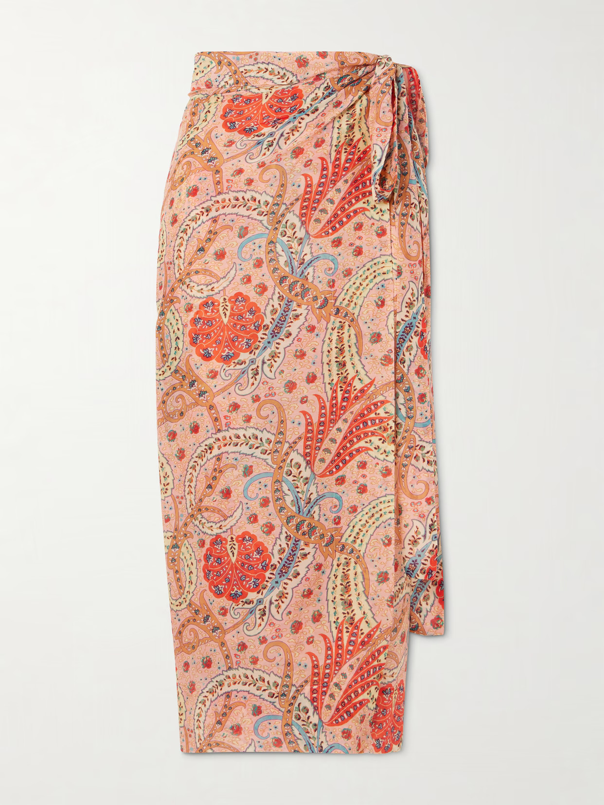 Etro - Paisley-print Cotton And Silk-blend Voile Pareo - Pink | NET-A-PORTER (US)