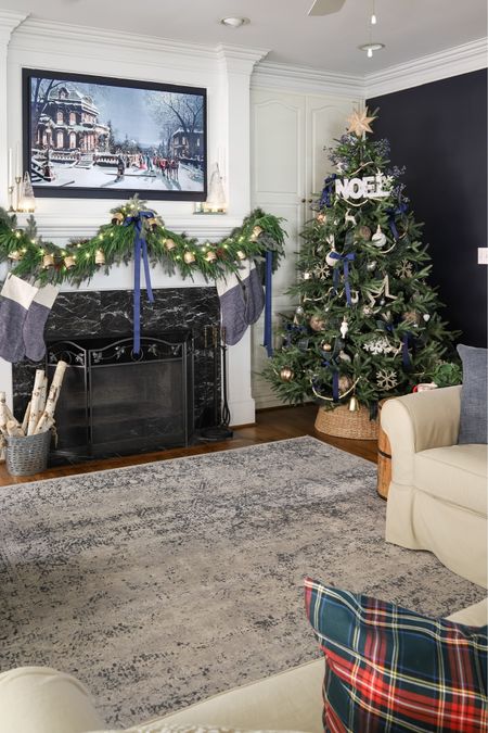 My blue and green living room Christmas tree and mantle

#LTKhome #LTKHoliday #LTKSeasonal
