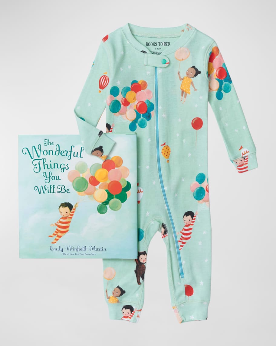 Books To Bed Kid's The Wonderful Things You Will Be Printed Pajama Set, Size 6M-24M | Neiman Marcus