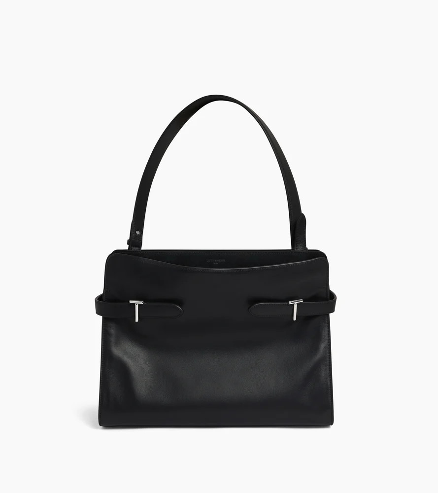 Sac port\u00e9 \u00e9paule grand mod\u00e8le Emie en cuir lisse et nubuck | Le Tanneur