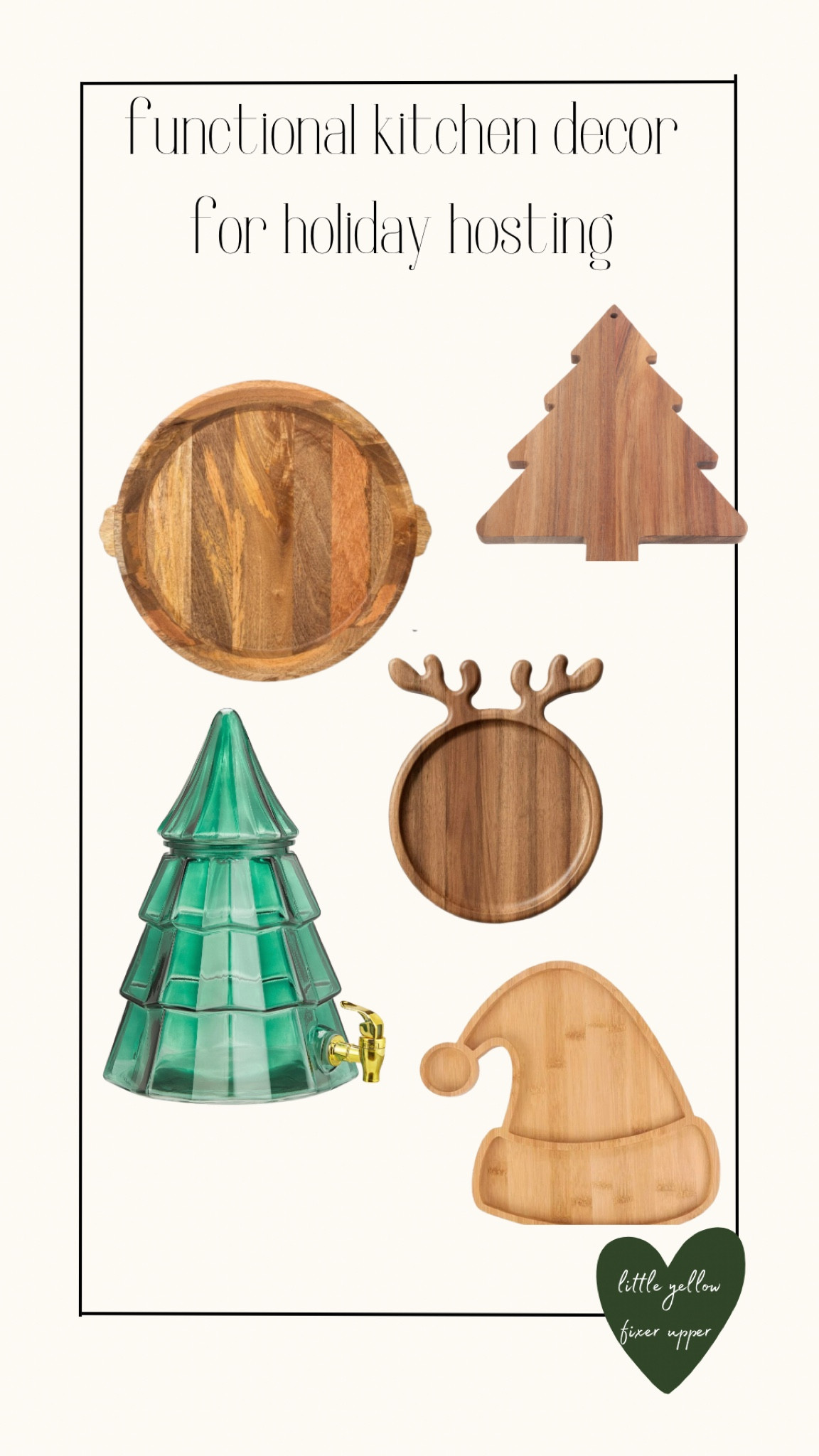 These pieces are perfect for holiday decor in the kitchen but will come in so handy when it comes time to host all your gatherings! 

#LTKHoliday #LTKfindsunder50 #LTKSeasonal