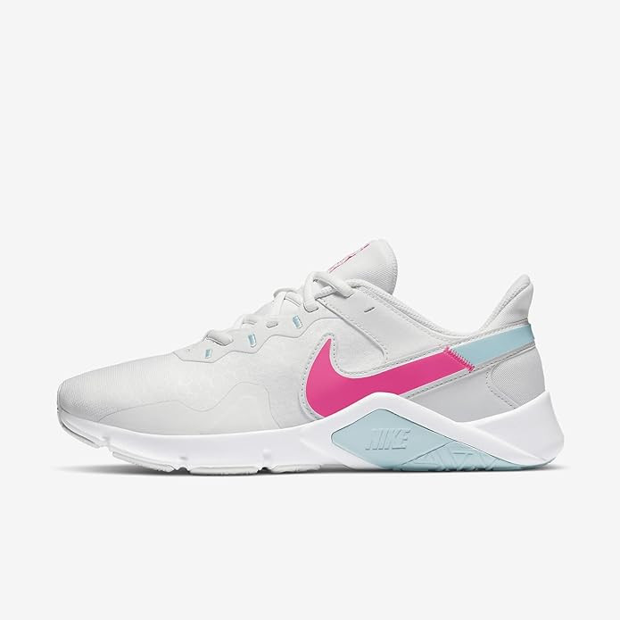Nike Legend Essential 2 Women's Workout Shoes (CQ9545-103, Summit White/Glacier Ice/White/Pink Bl... | Amazon (US)