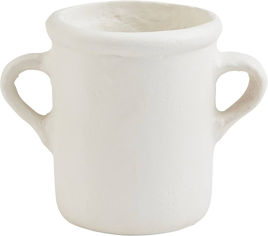 Mud Pie Utensil Holder, 7" x5.5" x 6"dia, Cream | Amazon (US)
