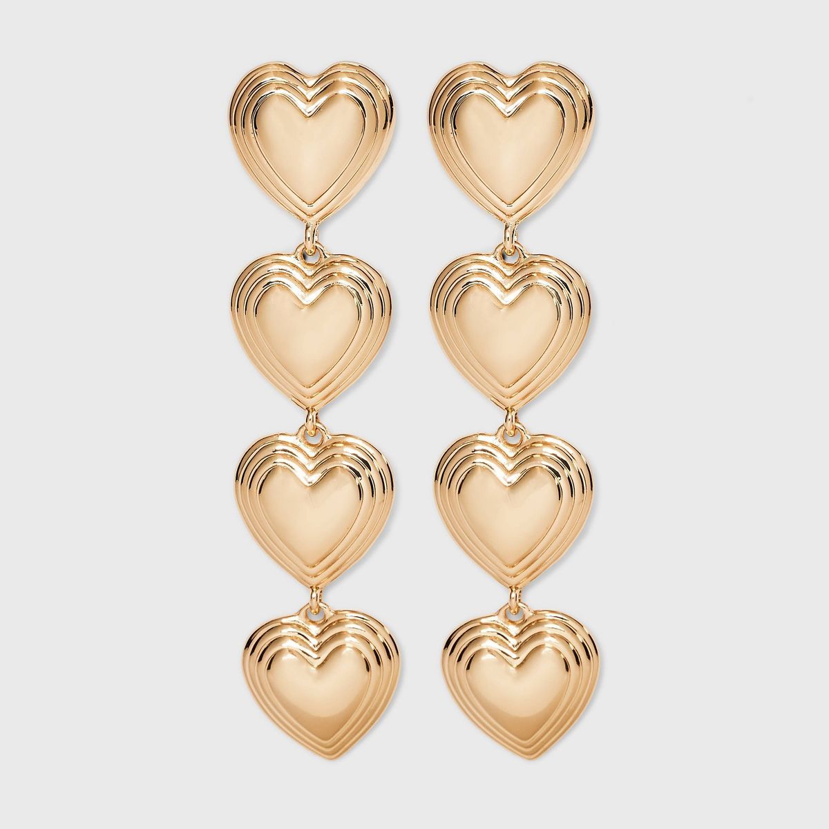 SUGARFIX by BaubleBar Heart Drop Statement Earrings - Gold | Target
