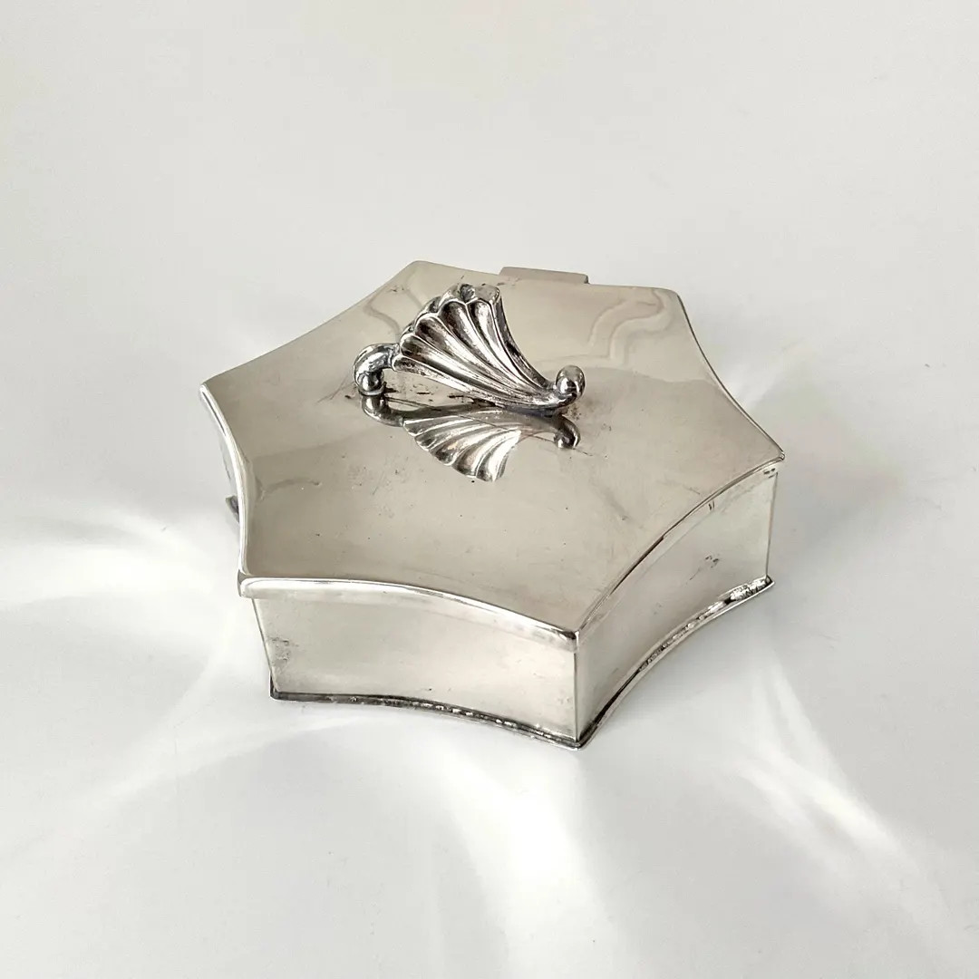 Vintage Art Deco Silver Plated Jewelry Box | National PP | 1930s Vanity Casket - Case - Trinket. | Etsy (US)