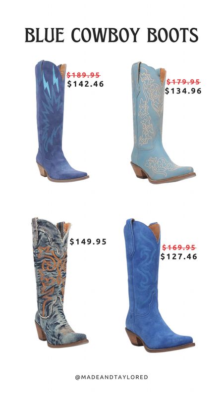 These blue cowboy boots are the perfect pop of color for spring 💙🦋🐬

Boots, spring outfit, shoe sale, spring fashion

#LTKsalealert #LTKstyletip #LTKshoecrush