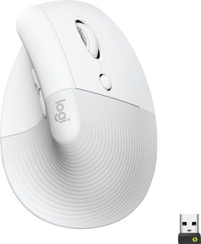 Logitech - Lift Vertical Wireless Ergonomic Mouse with 4 Customizable Buttons - Off-White | Best Buy U.S.