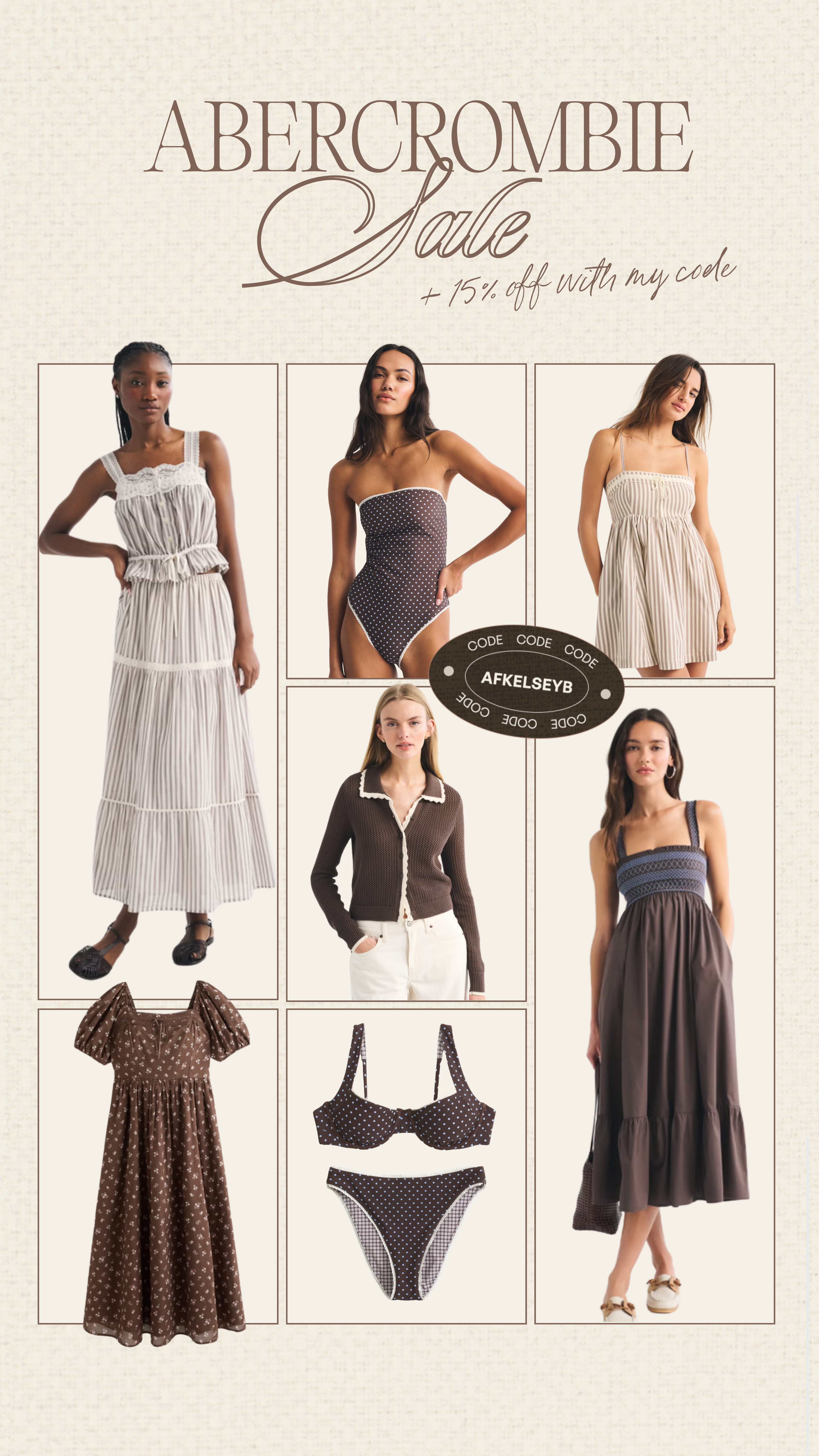 My Abercrombie code is back! Everything is on sale plus 15% with code AFKELSEYB  

 

#LTKootd #LTKSaleAlert #LTKMidsize