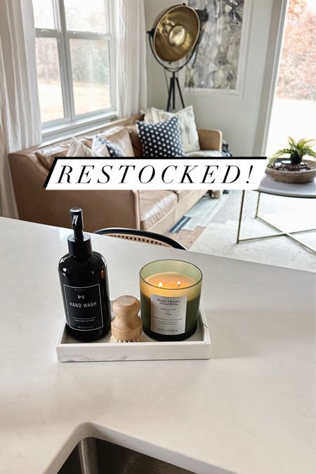 Set of 5 high quality plastic bottles with waterproof labels have been restocked! On sale for $35. I also linked the tray. This is the medium size. I have the mini size in the guest bathroom (perfect for a small vanity). 

#LTKunder50 #LTKsalealert #LTKGiftGuide