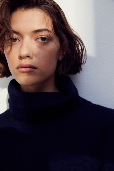 Coltrui van kasjmiermix - Marineblauw - DAMES | H&M NL | H&M (DE, AT, CH, NL, FI)