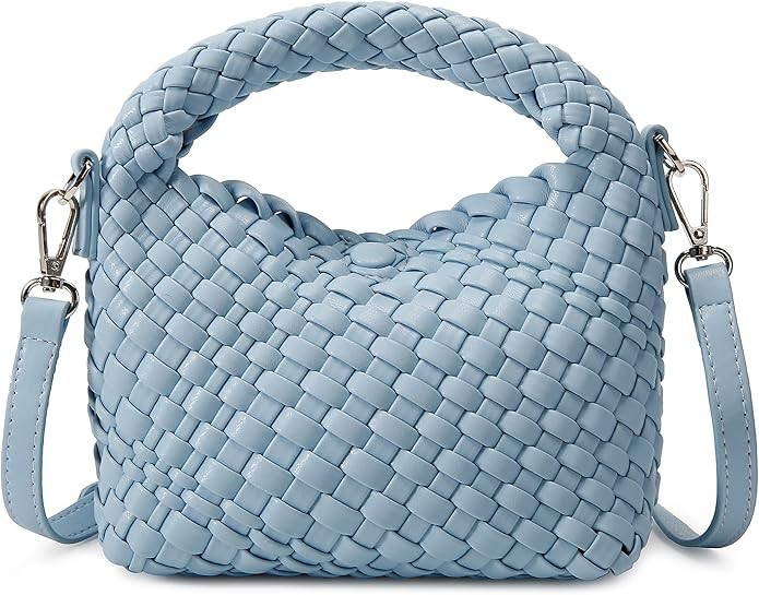 Fashion Small Woven Bag for Women, Handmade MINI HOBO Tote Bag Crossbody Handbag Travel Summer Be... | Amazon (US)