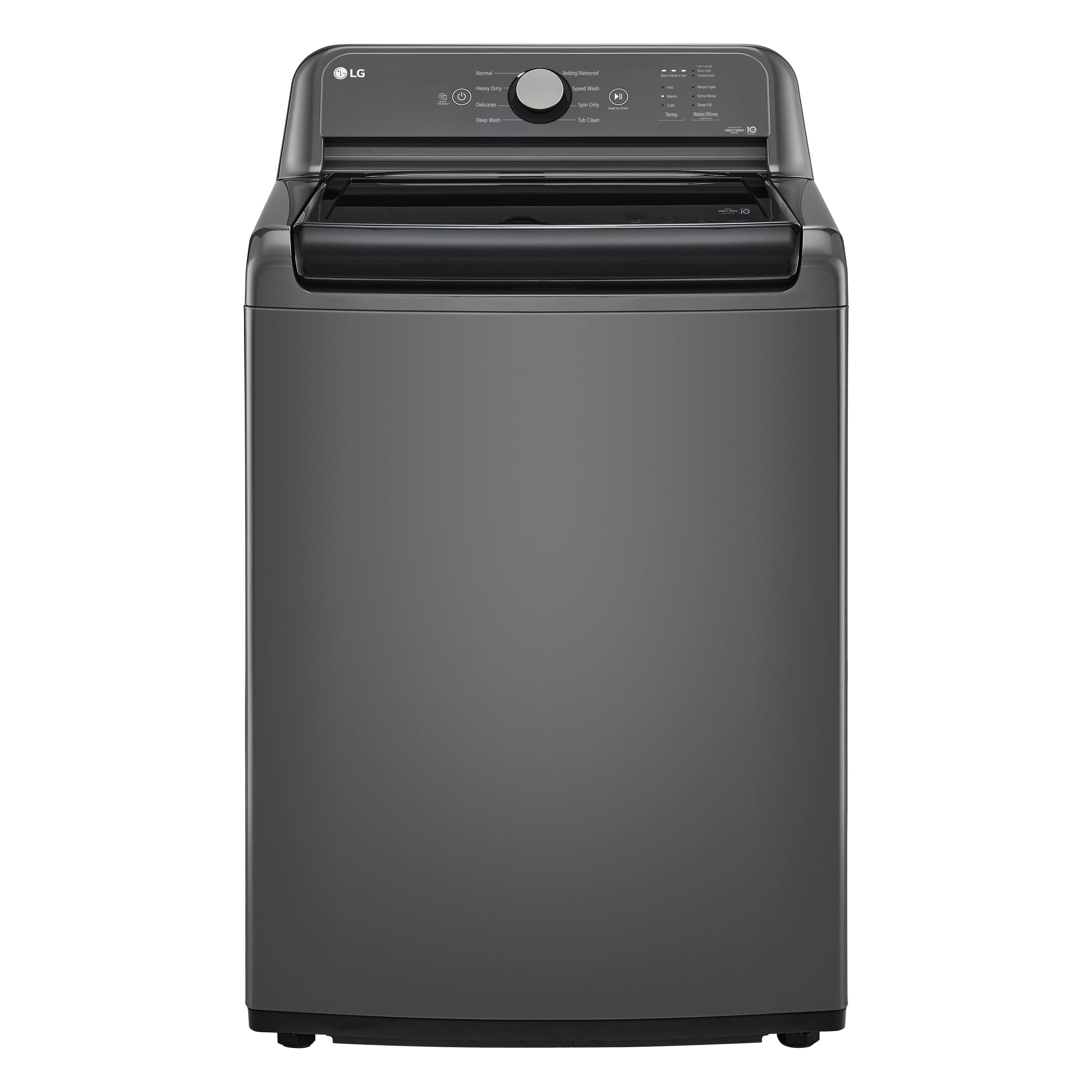 LG Agitator Medium ( 4.1-cu ft ) Top-Load Washer ( Monochrome Grey ) Stainless Steel | WT6105CM | Lowe's