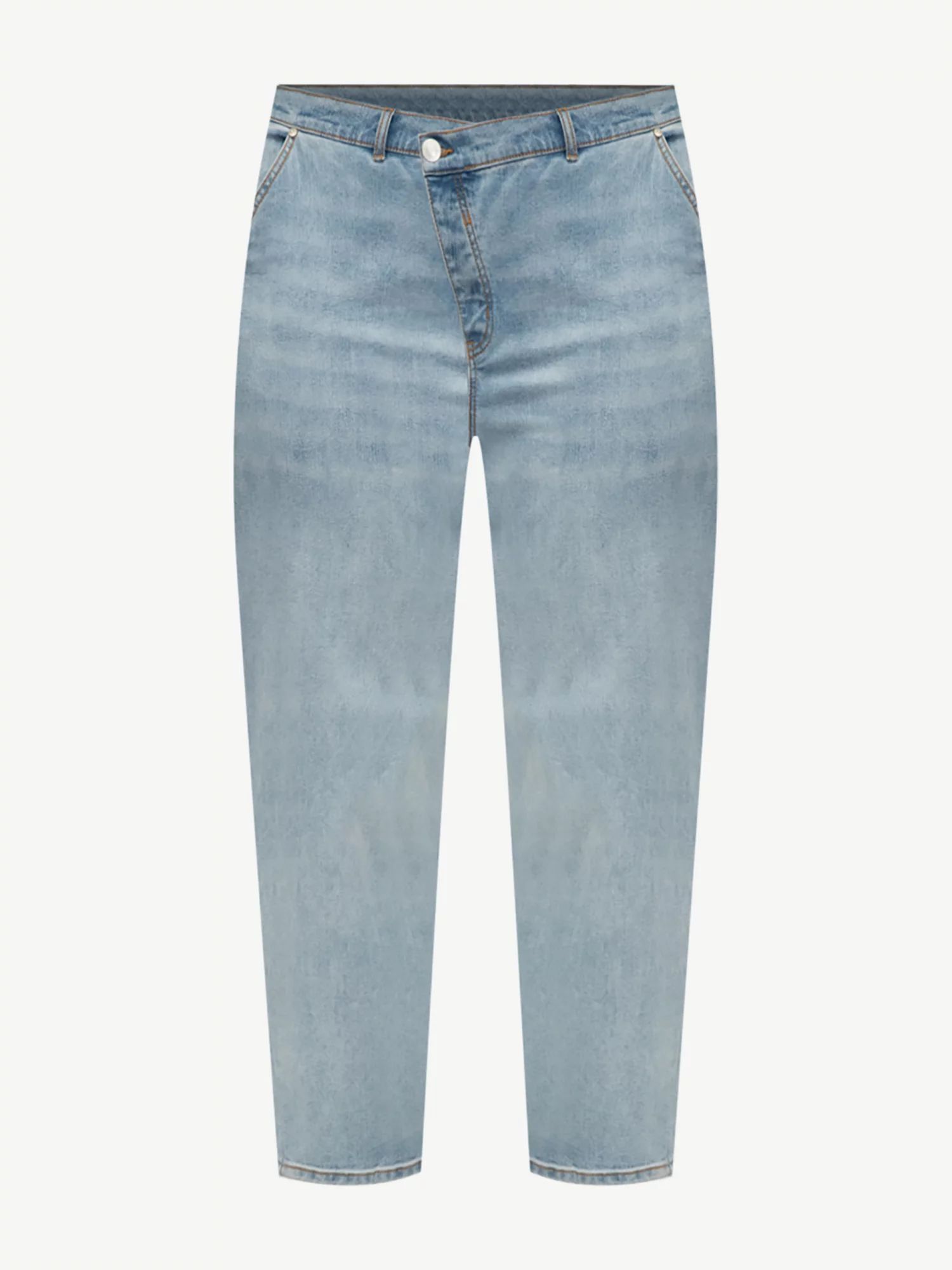 ELOQUII Elements Women's Plus Size Overlap Waist Jeans | Walmart (US)