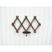 Vintage Folding Wooden Wall Hanger 50S, Old Peg Rack, Wall Coat Retro Accordion Dark Brown Hanger, C | Etsy (US)