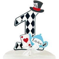 Alice in Onderland Cake Topper, Wonderland Decoration, First Birthday Smash Prop, Personalized Any Age | Etsy (US)