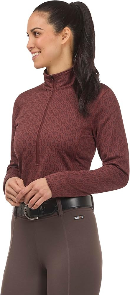 Kerrits Women's Snaffle Links Fleece Equestrian Half Zip Top – Plush, Midweight Fleece-Lined Wi... | Amazon (US)