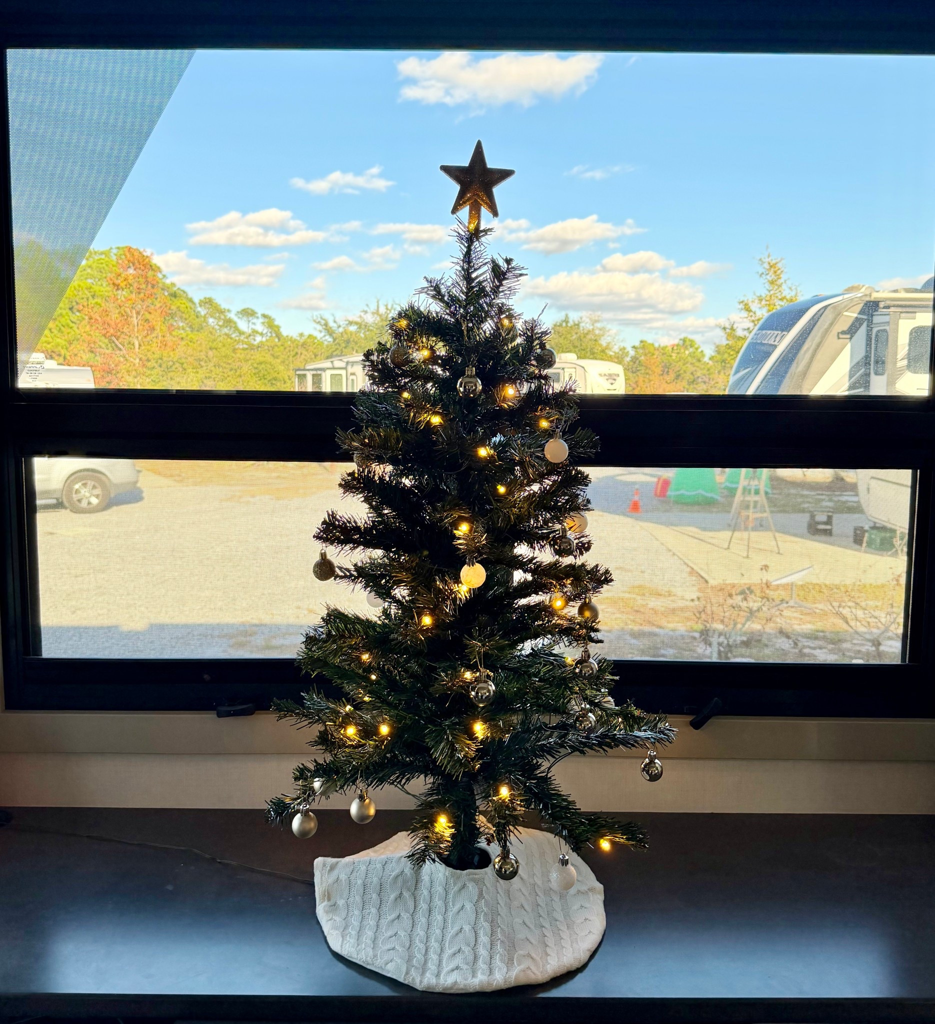 Mini Christmas tree in our RV 🎄

#LTKHome #LTKHoliday #LTKFindsUnder50