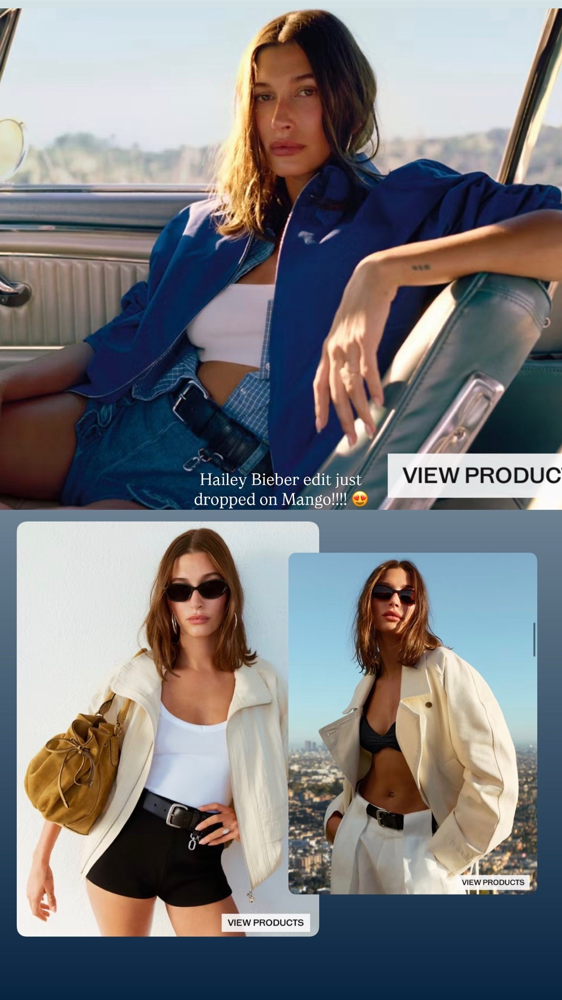 Hailey Bieber x Mango! 🥭😍💙

#LTKspring #LTKsummer #LTKstyletip