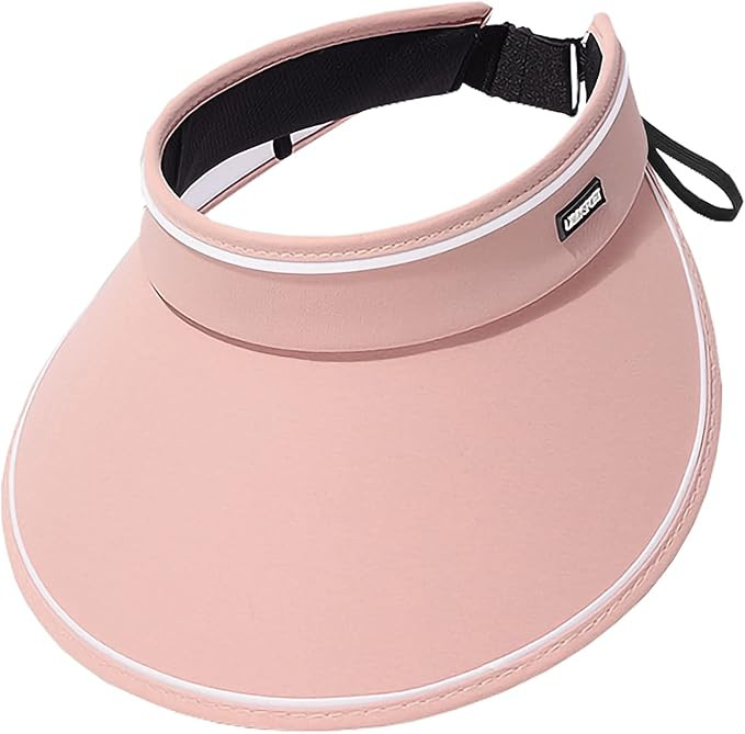 Sun Visor Hats for Women Wide Brim,Foldable Wide Brim Womens Golf Cap,Womens Beach Sun Hat UV UPF... | Amazon (US)