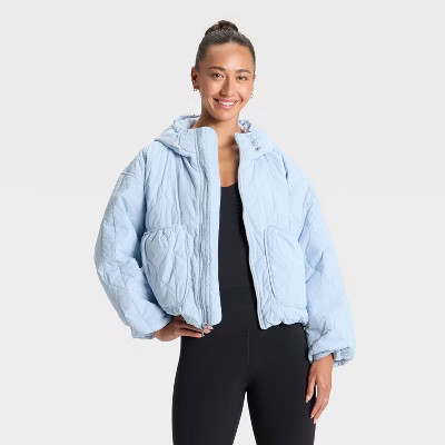 Women's Quilted Hooded Jacket - All In Motion™ | Target
