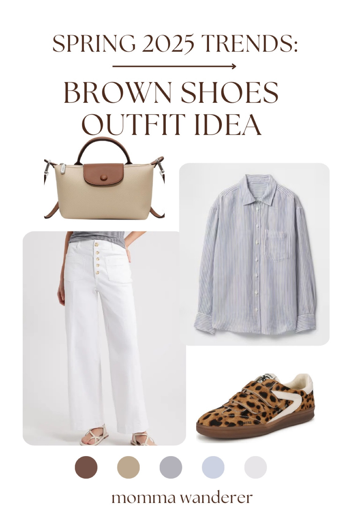 Spring 2025 trends: brown shoes. This simple outfit of light colored wide leg pants and a blouse will go with any brown shoes of your choice. 🤎

#LTKSeasonal #LTKStyleTip #LTKShoeCrush