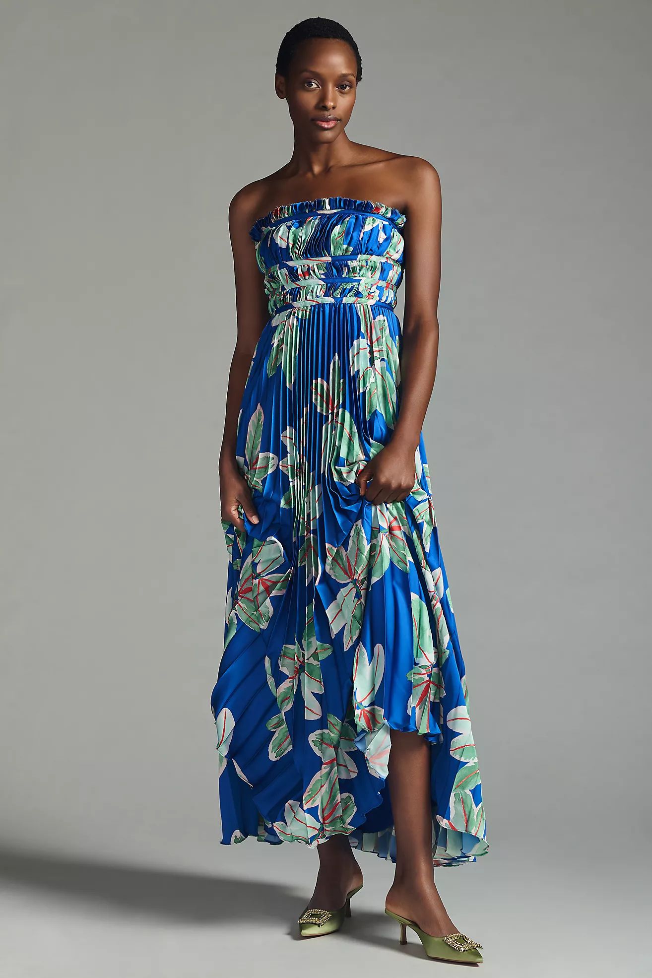 Hutch Strapless Pleated Maxi Dress | Anthropologie (US)