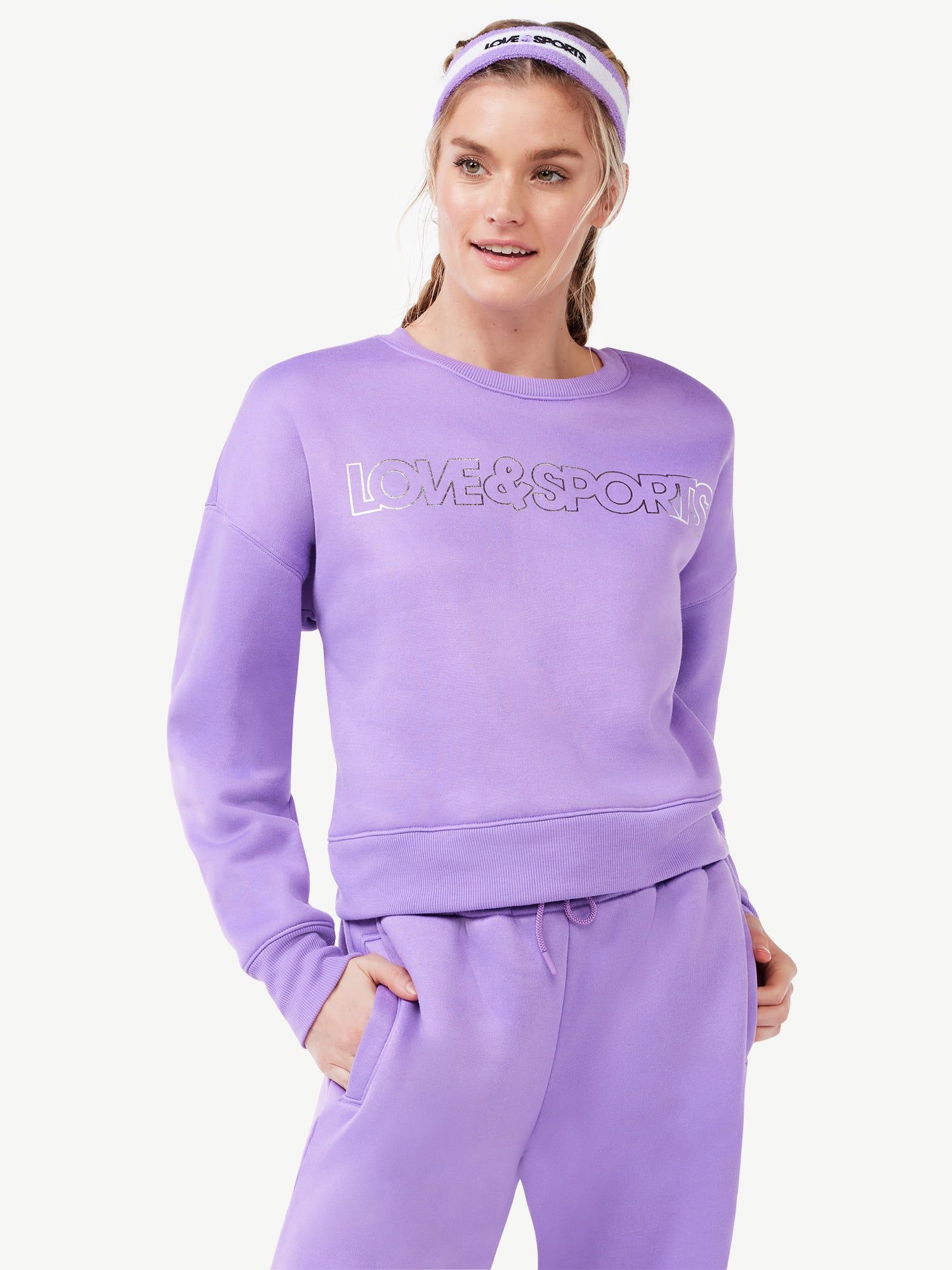 Love & Sports Women’s Fleece Logo Sweatshirt | Walmart (US)