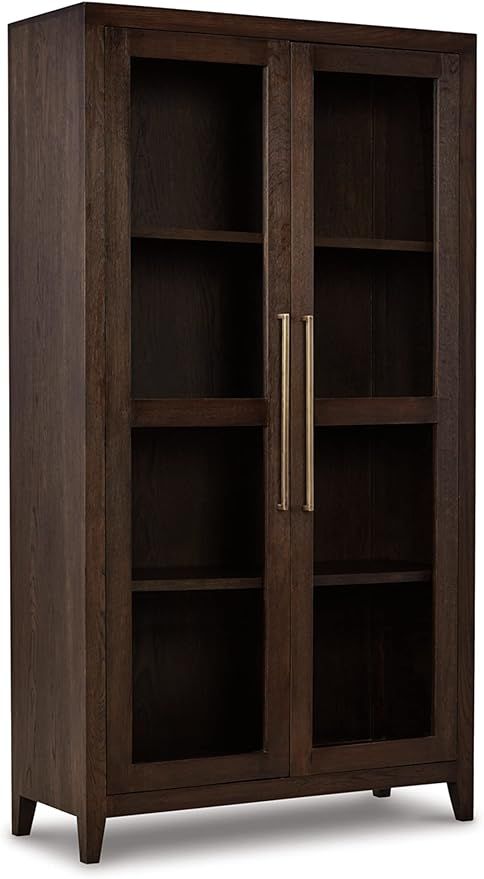 Signature Design by Ashley Balintmore Modern Tall Accent Cabinet, Dark Brown | Amazon (US)