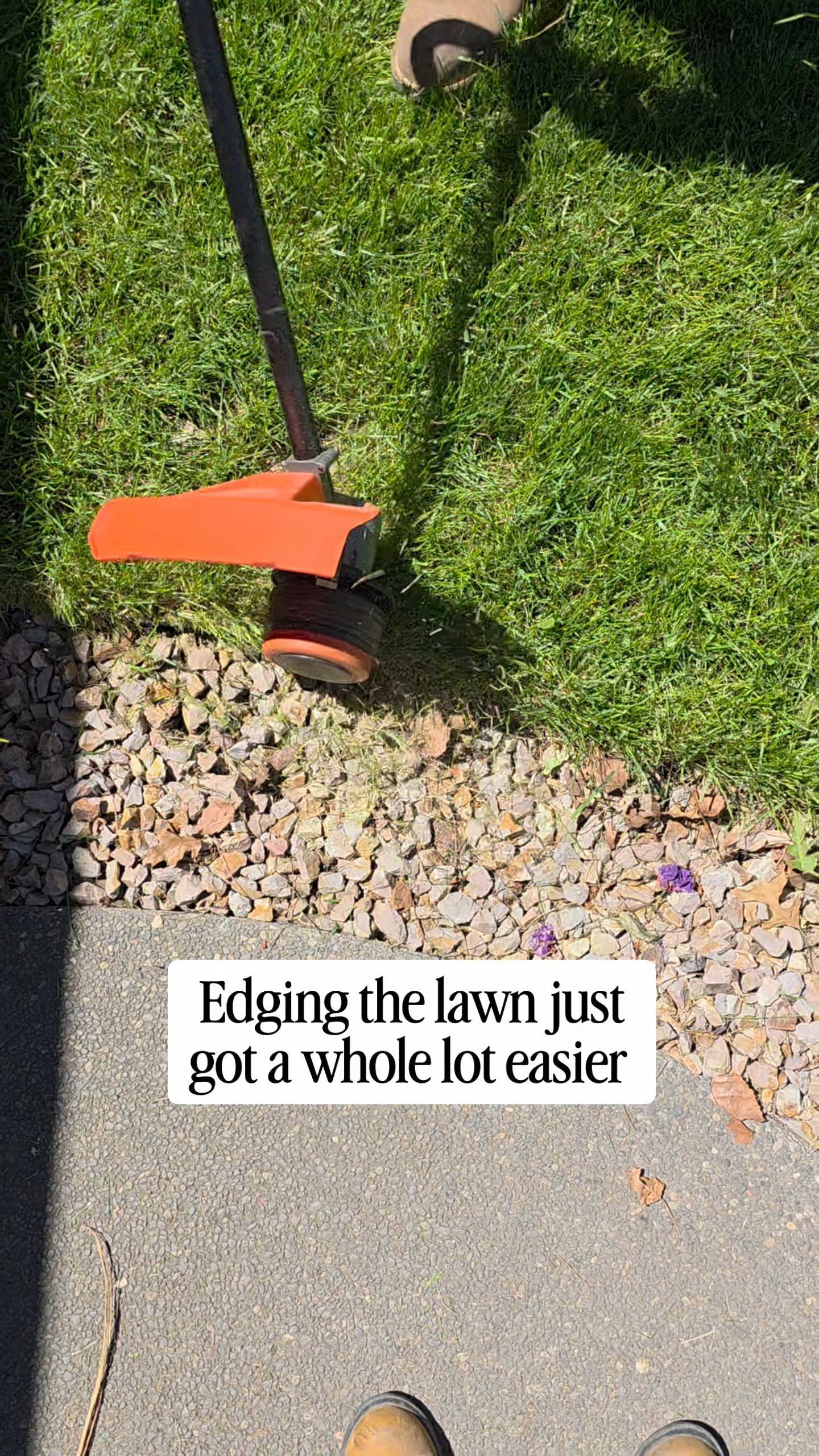 Edging the lawn just got a whole lot easier with our new battery-operated string trimmer! #landscaping #outdoorpowerequipment 

 #LTKSeasonal #LTKHome