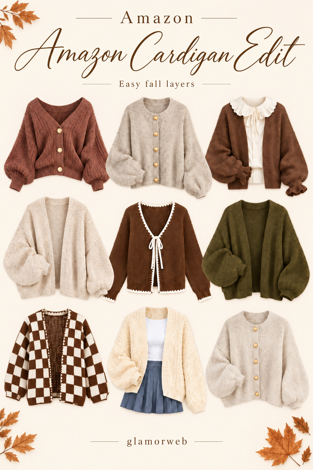 Amazon cardigan finds I’m loving for fall 🍂 Cozy oversized knits, soft neutral tones, chocolate brown styles, chunky cream cardigans, and cute button-front layers that make everyday outfits feel instantly more put together. So easy to style with jeans, leggings, skirts, boots, or sneakers for coffee runs, college days, casual work looks, travel, and weekend plans. These are the kind of easy fall layers you’ll keep reaching for all season.

#AmazonFashion #AmazonCardigans #AmazonFallFashion #FallCardigan #FallCardiganFinds #FallOutfits #FallOutfitIdeas #CozyFallStyle #SweaterWeather #AmazonFinds #FallFashionFinds #CasualFallOutfit #NeutralFallStyle #FallLayers #AutumnFashion #CardiganSeason 

 #LTKSeasonal #LTKU #LTKSaleAlert
