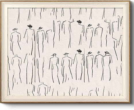 VIYYIEA Framed Wall Art for Living Room, Sketch Canvas Prints, Minimalist Home Decor, Abstract Pa... | Amazon (US)