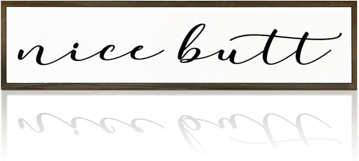 Funny Bathroom Decor, Nice Butt Sign, Bathrooms Signs Decoration, Modern Farmhouse Table Shelf De... | Amazon (US)