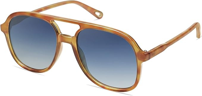 SOJOS Retro Polarized Aviator Sunglasses Womens Mens Classic 70s Vintage Trendy Square Aviators S... | Amazon (US)