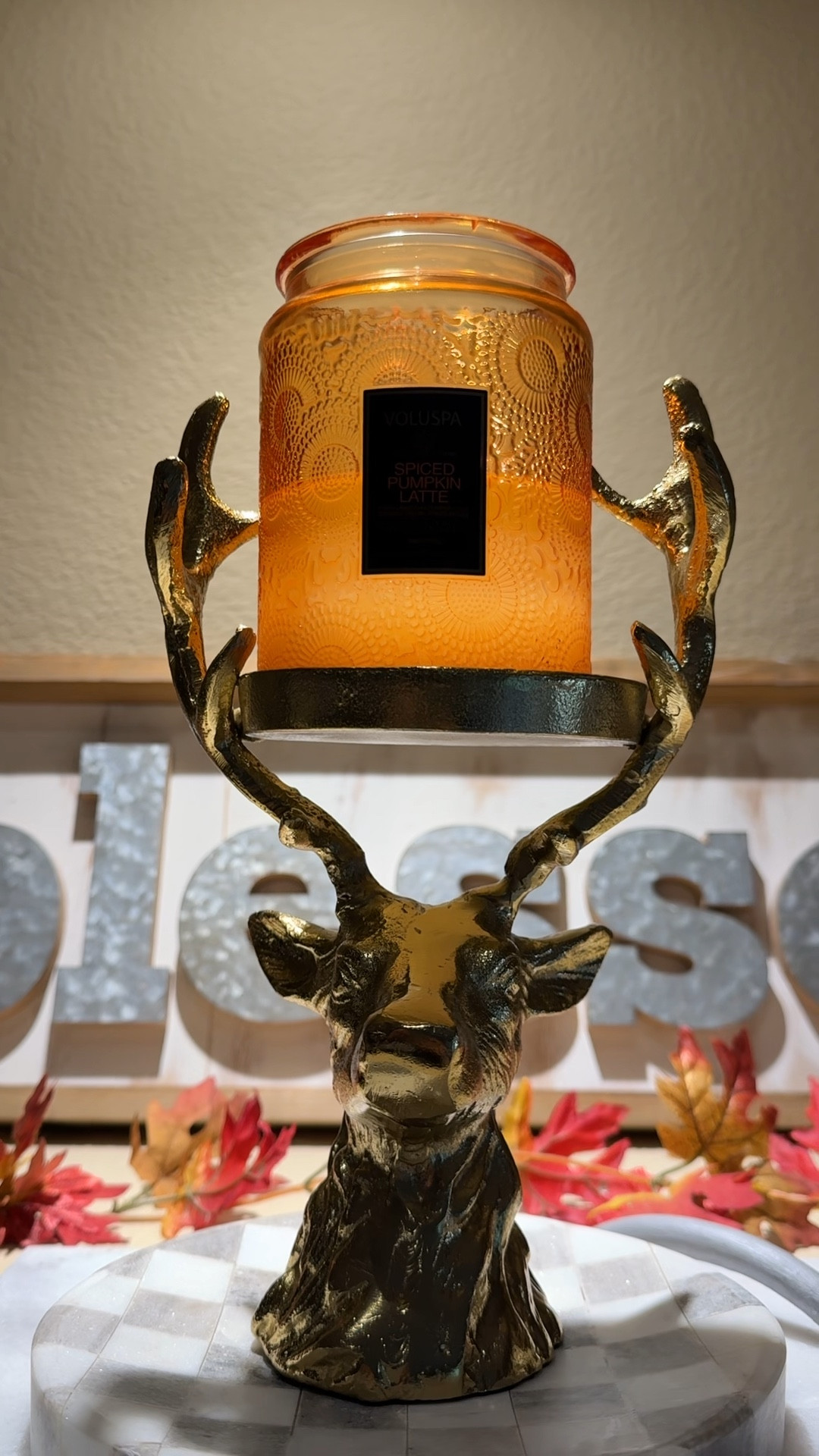 The most stunning candle holder from Walmart ✨🍂🦌

#LTKSeasonal #LTKHome #LTKFindsUnder50