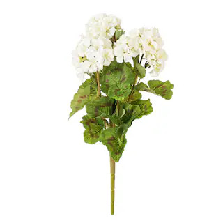 18" White Artificial Geranium Bush, 4ct. | Michaels Stores