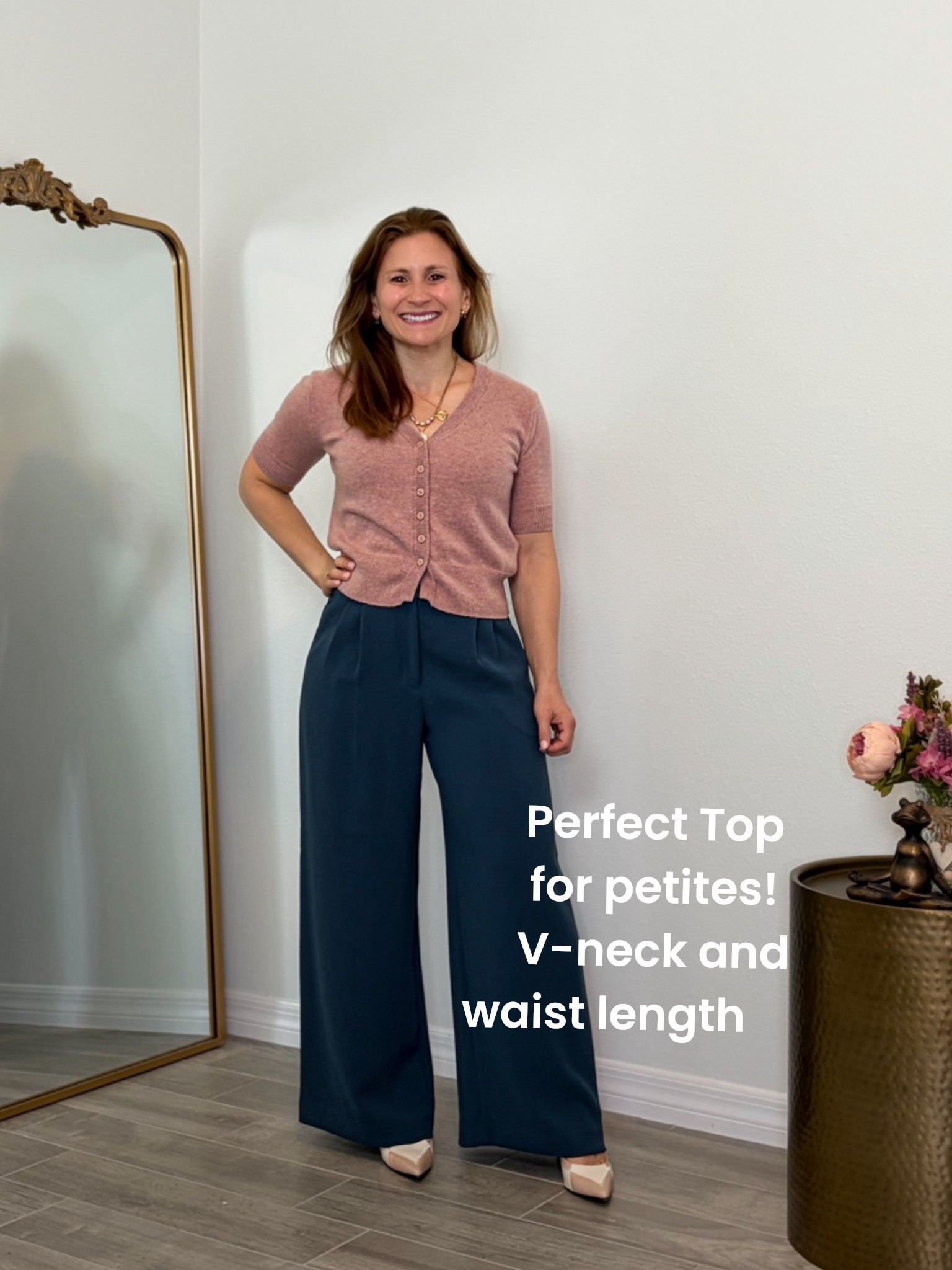 This spring and summer top is perfect for petite. It has a V-neck design and Lance just at the waist.

#LTKootd #LTKPetite #LTKWorkwear