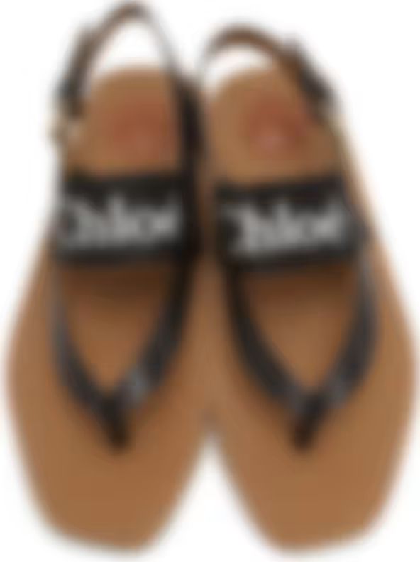 Black Woody Flat Sandals | SSENSE