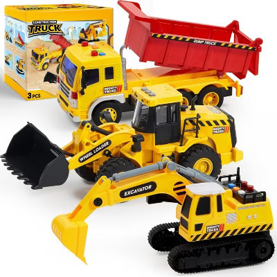Joyfy Construction Toys for Boys Kids Toddlers, Excavator, Dump Truck and Loader Toy Trucks Construction Truck Toys Christmas Birthday Gifts for Boys | Target
