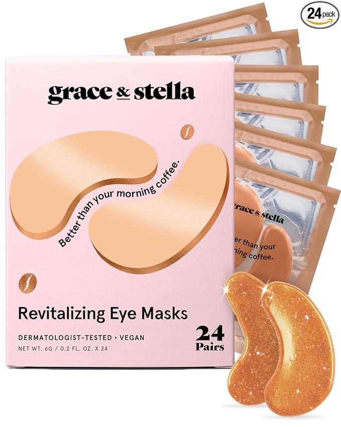 grace & stella Caffeine Under Eye Patches - Awakening Eye Patches for Puffy Eyes and Dark Circles... | Amazon (US)