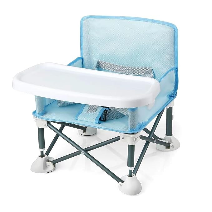 PandaEar Portable Travel Booster Seat with Tray| Folding Baby Seat Booster High Chair for Dining ... | Amazon (US)